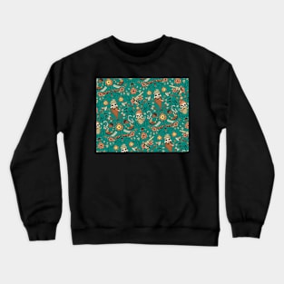 green lumberjack pattern Crewneck Sweatshirt